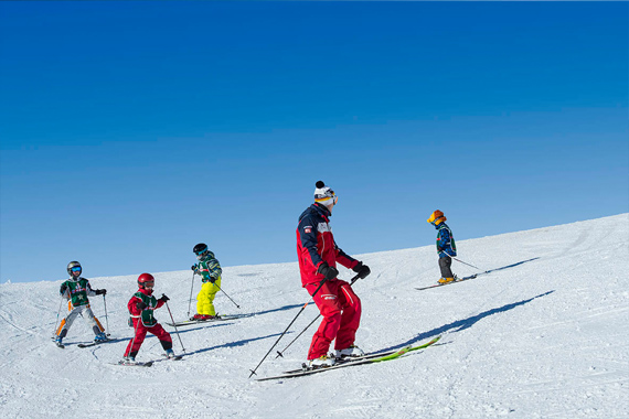 Group ski and snowboard lessons